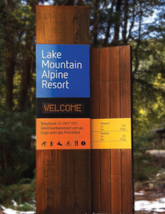 Lake Mountain Alpine Resort Signage