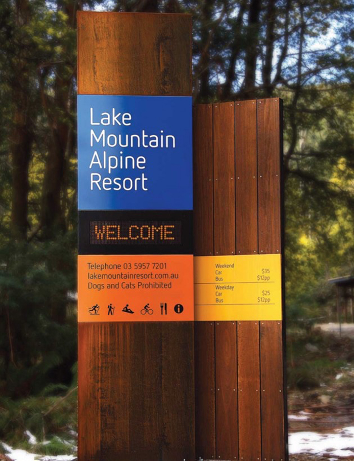 Lake Mountain Alpine Resort Signage